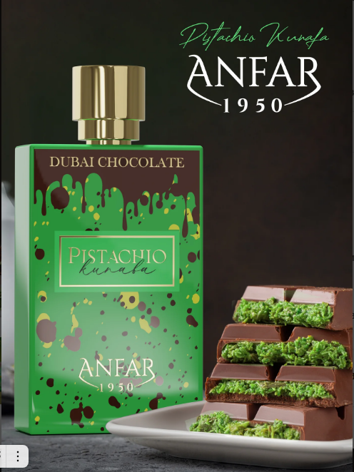 Духи Дубайский Шоколад Фисташковый Кунафа Анфар Dubai Chocolate Pistachio Kunafa Anfar 1950