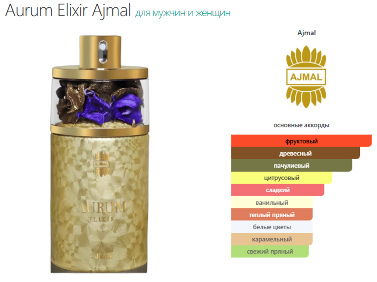 Аурум Эликсир Аджмал Aurum Elixir Ajmal 75 мл