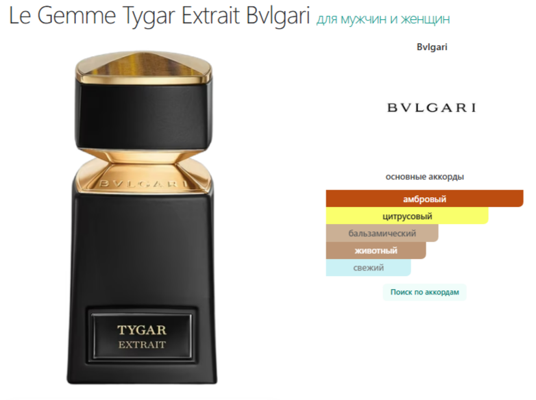 Духи Le Gemme Tygar Extrait Bvlgari Ле Жемм Тигр Экстракт Булгари 100 мл (копия)