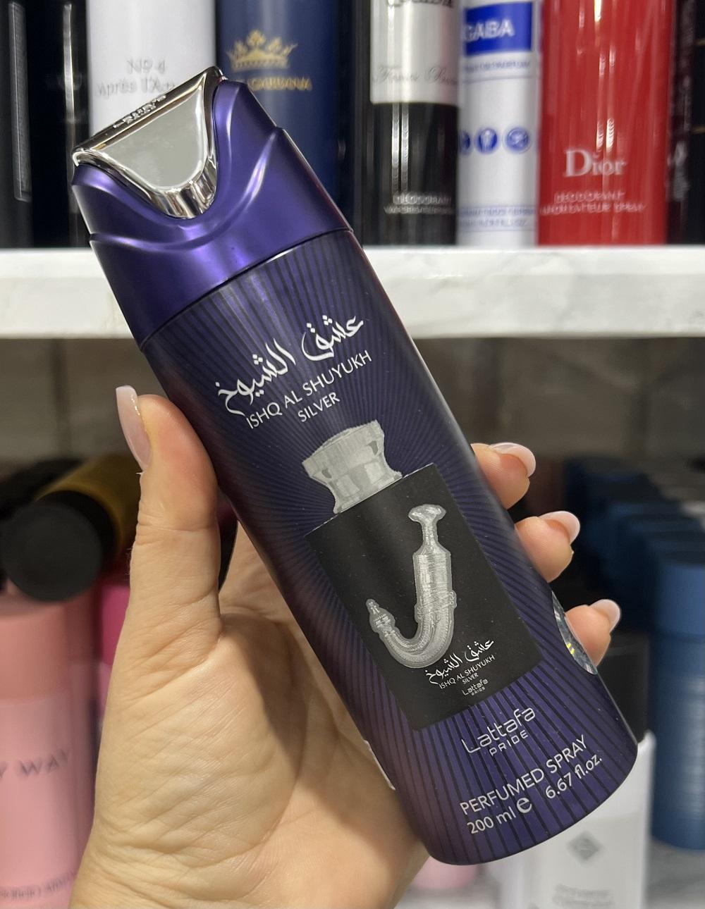 Дезодорант Ishq Al Shuyukh Silver Lattafa Ишк Аль Шуюх Сильвер Латтафа 200 мл